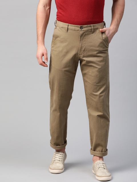 

Marks & Spencer Men Khaki Regular Fit Solid Chinos