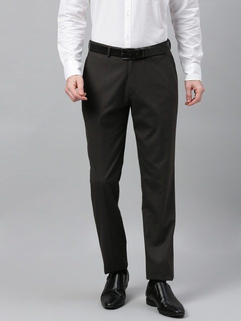 

Theme Men Brown Slim Fit Solid Regular Trousers