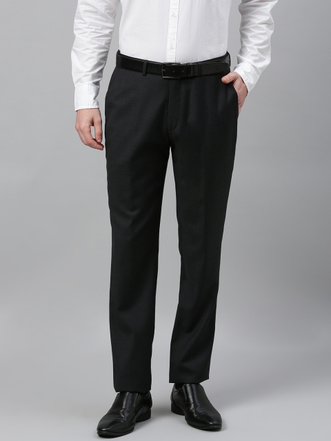 

Theme Men Black Slim Fit Solid Regular Trousers