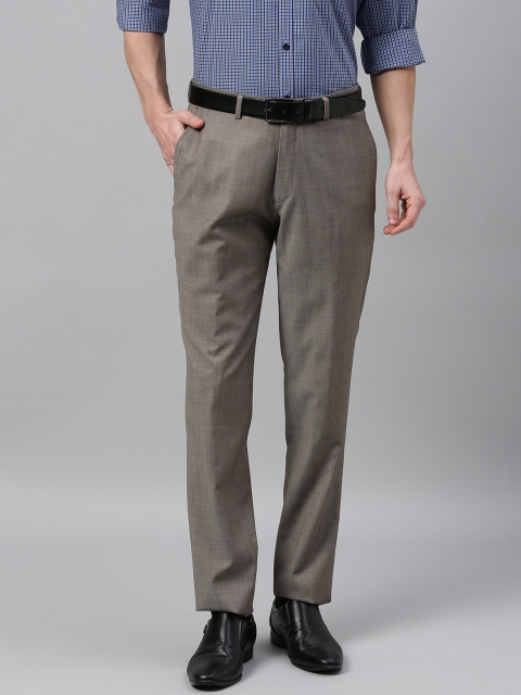 

Theme Men Beige Slim Fit Solid Formal Trousers