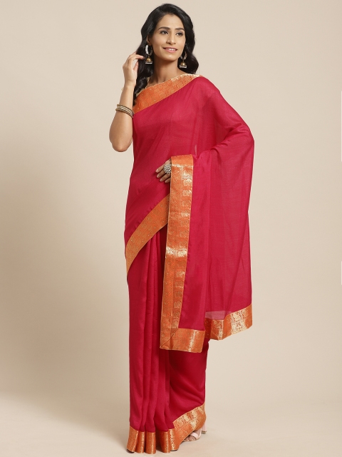 

Kalista Pink Solid Saree