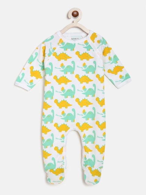 

Berrytree Infant Kids Green Printed Organic Cotton Sustainable Romper