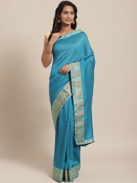 

Rajesh Silk Mills Blue Solid Saree