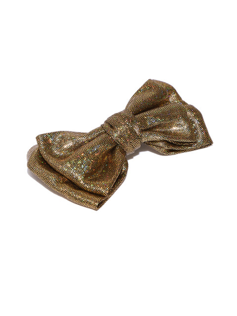

Blueberry Gold-Toned Shimmer Bow-Shaped Alligator Hair Clip