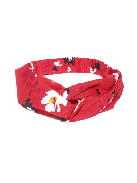 

Blueberry Women Red & White Floral Print Floral Print Knot Hairband