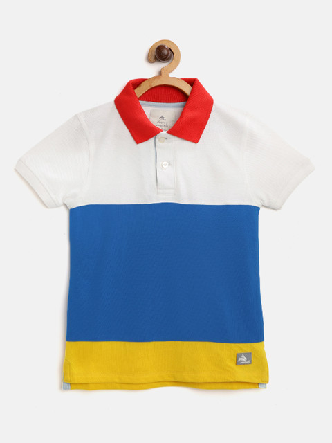 

Cherry Crumble Boys Multicoloured Colourblocked Polo Collar T-shirt, Multi
