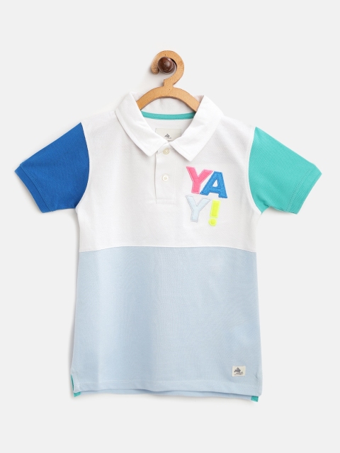 

Cherry Crumble Boys Multicoloured Colourblocked Polo Collar T-shirt, Multi