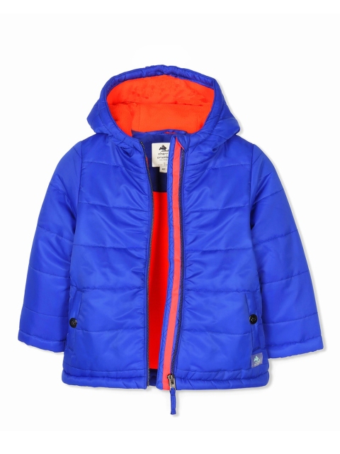 

Cherry Crumble Boys Blue Solid Padded Jacket