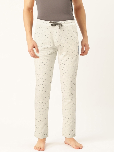 

Sweet Dreams Men Off-White & Black Printed Lounge Pants