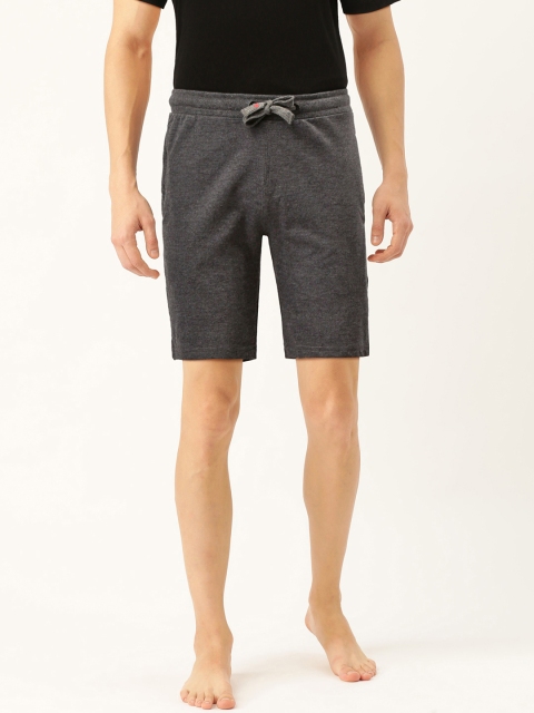 

Sweet Dreams Men Charcoal Grey Solid Lounge Shorts