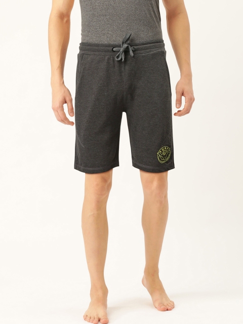 

Sweet Dreams Men Charcoal Grey Solid Lounge Shorts