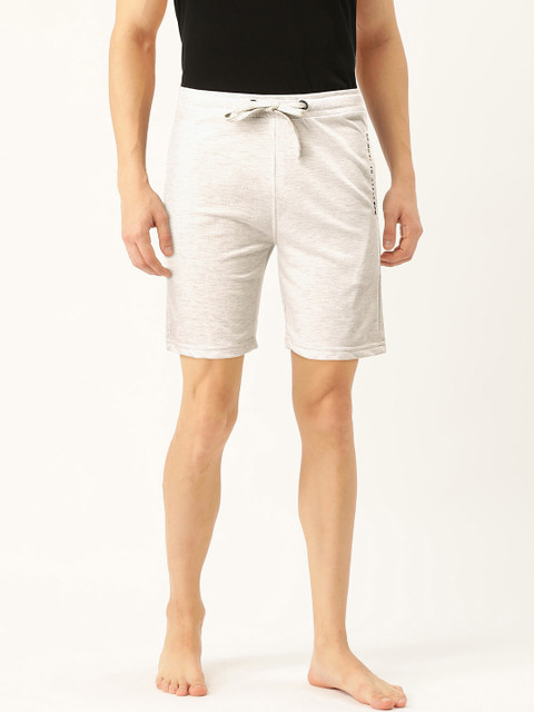 

Sweet Dreams Men Off-White Solid Lounge Shorts