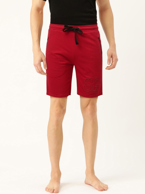 

Sweet Dreams Men Red Solid Lounge Shorts