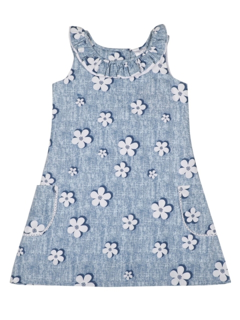 

Doodle Girls Blue Printed A-Line Dress