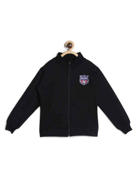 

SWEET ANGEL Girls Navy Blue Solid Hooded Sweatshirt
