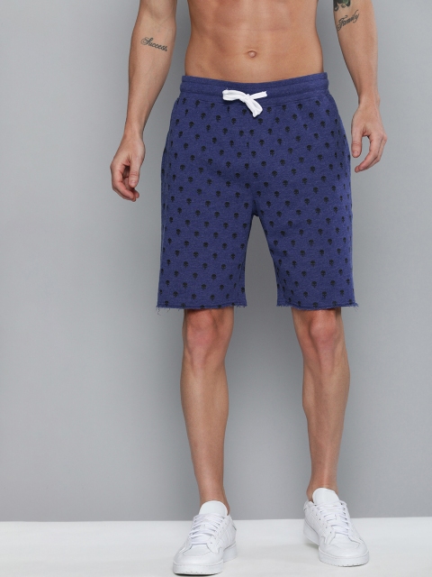 

Kook N Keech Marvel Men Navy Blue Red Skull Printed Regular Fit Shorts