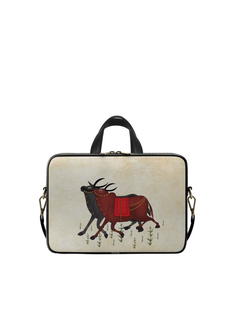 

DailyObjects Unisex Multicoloured Printed PU Leather Laptop Bag 14 inches, Multi