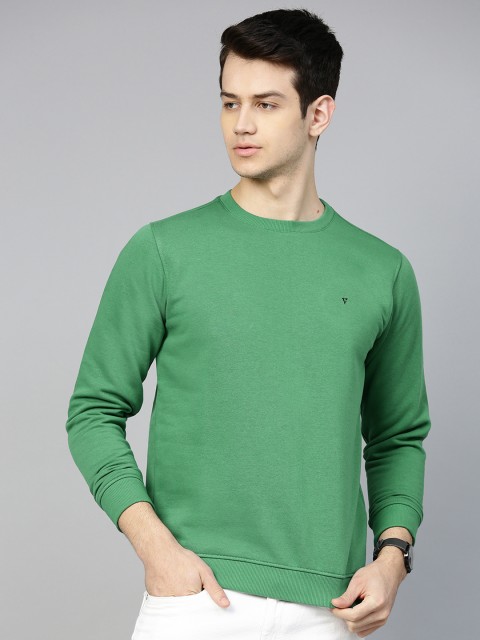 

Van Heusen Men Green Solid Sweatshirt