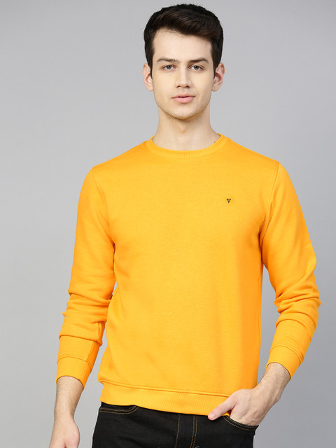

Van Heusen Sport Men Yellow Solid Sweatshirt