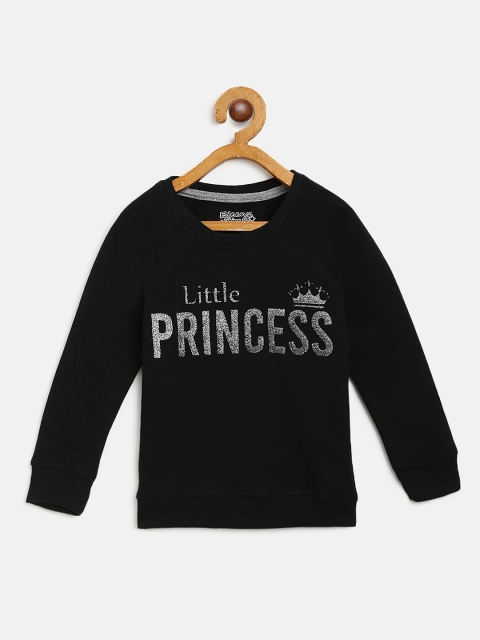 

Eteenz Girls Black & Silver Printed Sweatshirt