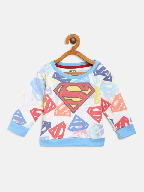 

Eteenz Girls White & Red Superman Print Sweatshirt