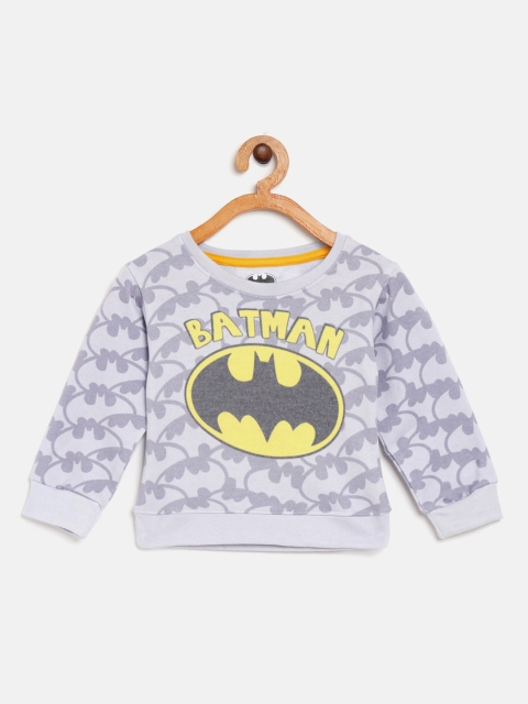 

Eteenz Boys Grey & Yellow Batman Print Sweatshirt
