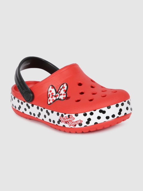 

Crocs Girls Red & White Printed Minnie Clogs