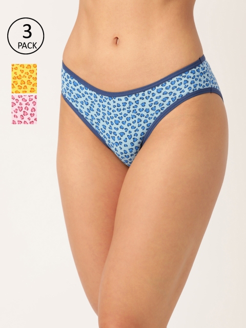 

Undercolors of Benetton Women Pack of 3 Printed Basic Briefs 508DI-902, Blue
