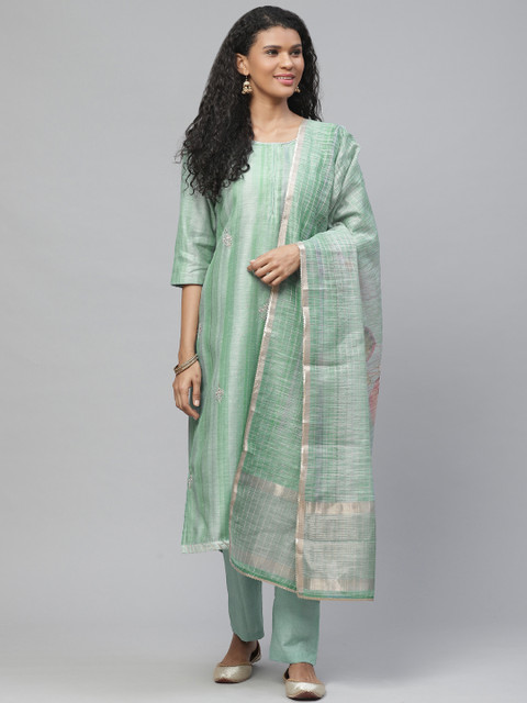 

Readiprint Fashions Blue & Grey Striped Unstitched Dress Material