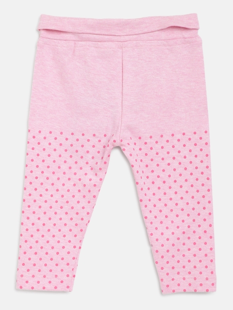 

Moms Love Girls Pink Polka Dot Print Ankle-Length Leggings