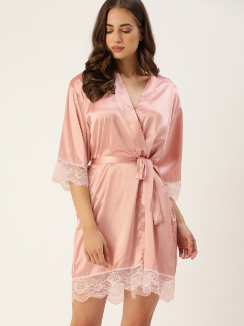 

ETC Women Light Purple Solid Lace Robe