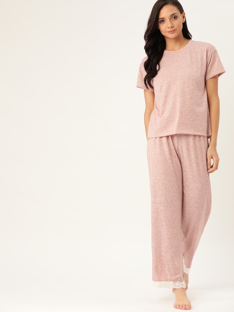 

ETC Women Pink Solid Night suit
