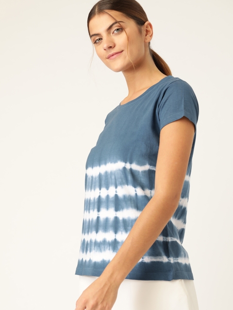 

Women Blue and White Dyed Lounge T-Shirt