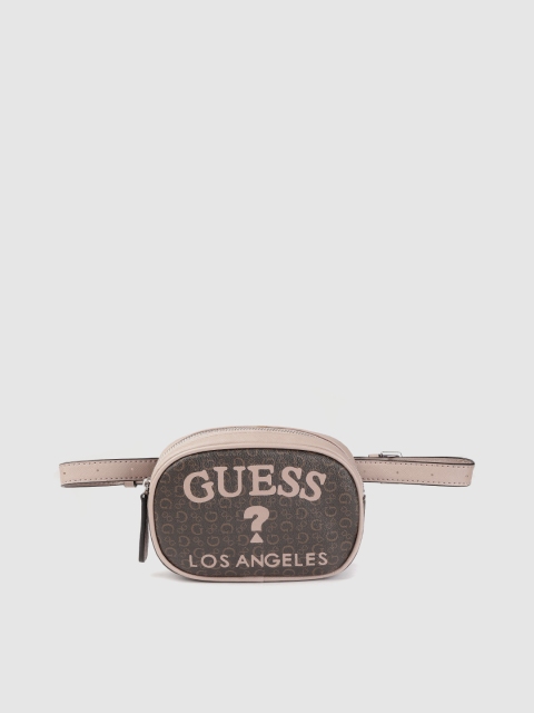 

GUESS Women Brown Printed Fanny Pack