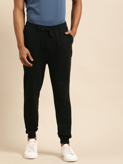 

ether Men Black Solid Straight Fit Joggers