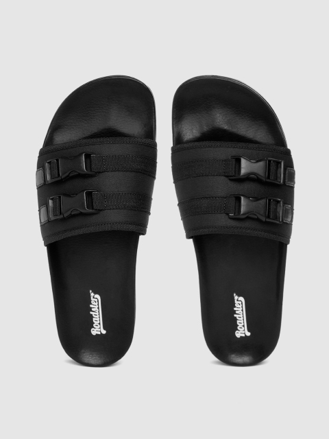 

Roadster Men Black Buckle Detail Sliders