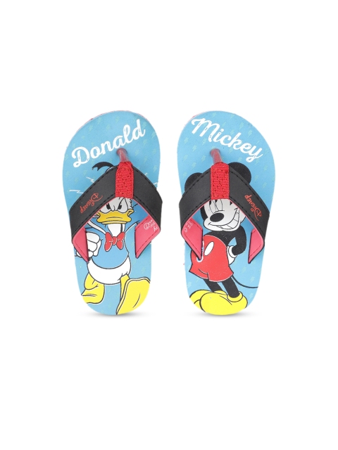 

Kids Ville Boys Blue & Black Mickey & Friends Print Thong Flip-Flops
