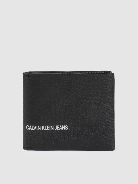 

Calvin Klein Men Black Solid Leather Two Fold Wallet