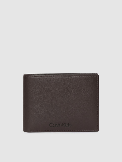 

Calvin Klein Men Coffee Brown Solid Leather Two Fold Wallet