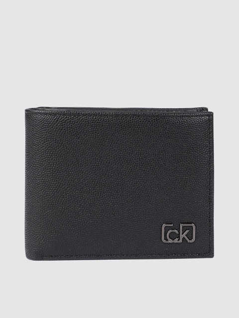 

Calvin Klein Men Black Textured Two Fold Wallet