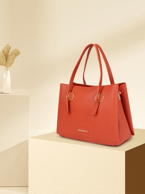 

CORSICA Women Brick Red Solid Handheld Bag