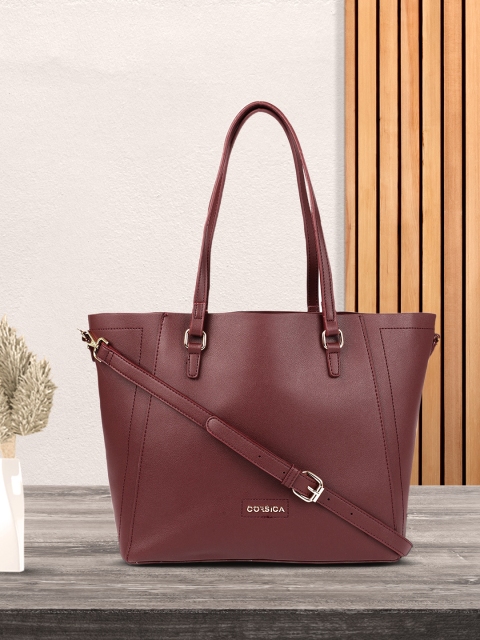 

CORSICA Maroon Solid Shoulder Bag