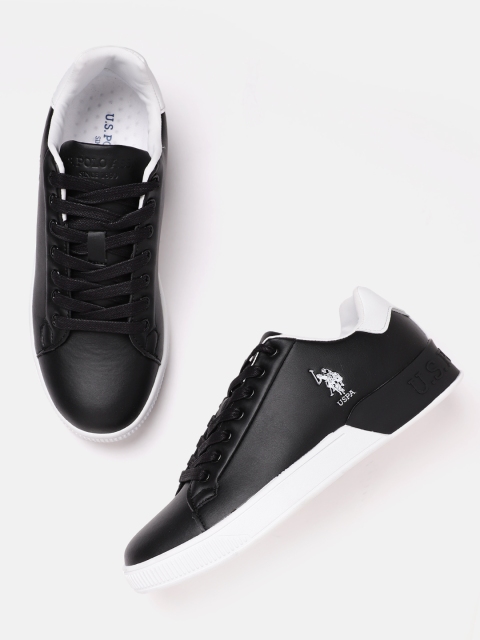 

U S Polo Assn Men Black Solid Sneakers