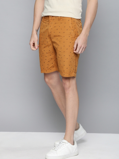 

Mast & Harbour Men Orange Solid Regular Fit Chino Shorts