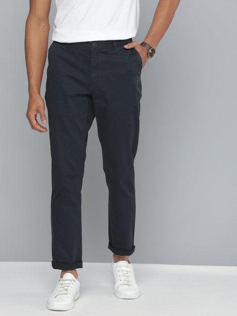 

Mast & Harbour Men Navy Blue Regular Fit Solid Chinos