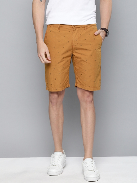 

Mast & Harbour Men Brown Printed Regular Fit Chino Shorts