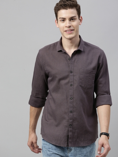 

Mast & Harbour Men Brown Regular Fit Solid Casual Shirt