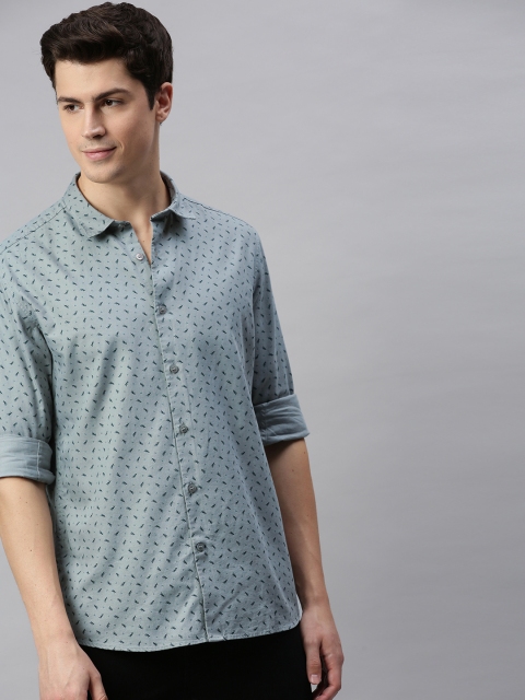 

Mast & Harbour Men Grey Regular Fit Printed Casual Shirt