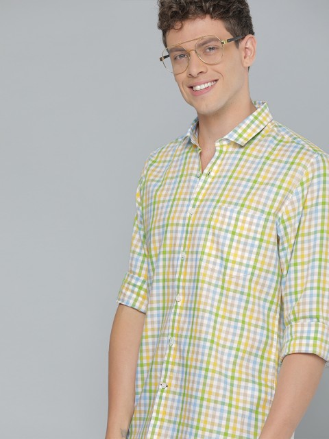 

Mast & Harbour Men Multicoloured Slim Fit Twill Gingham Checked Casual Shirt, Multi
