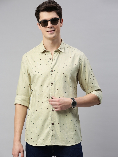 

Mast & Harbour Men Khaki Regular Fit Printed Casual Shirt